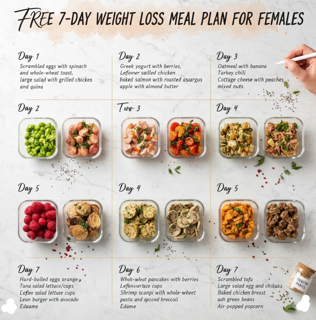 Free diet plan for weight loss for female